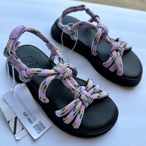 ZARA KIDS KNOTTED CORD SANDALS 2644/930